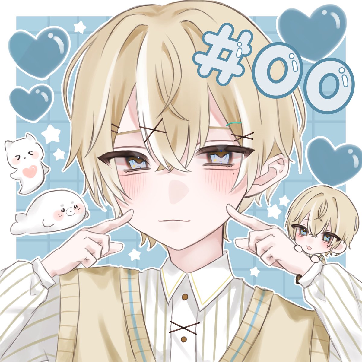 na_7c_'s tweet photo. 遅くなっちゃったけどれれくんVTuberデビューおめでとう😭💕
#0oart  #イラスト https://t.co/cuOdqvP4wU