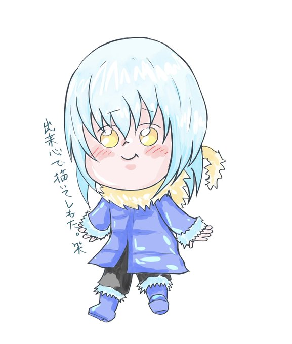 「blue hair chibi」 illustration images(Latest)