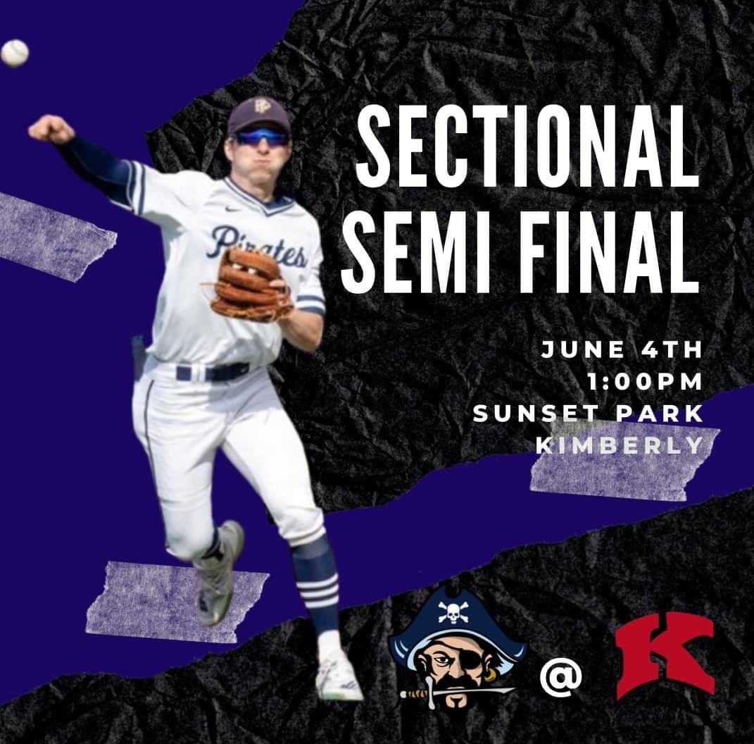 Let’s go Pirates! Nothing beats sectional baseball. #Piratepride