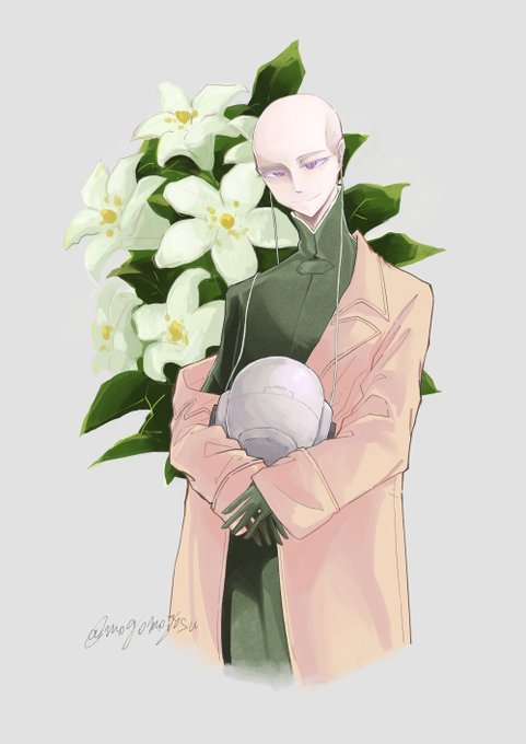 「male focus white flower」 illustration images(Latest)