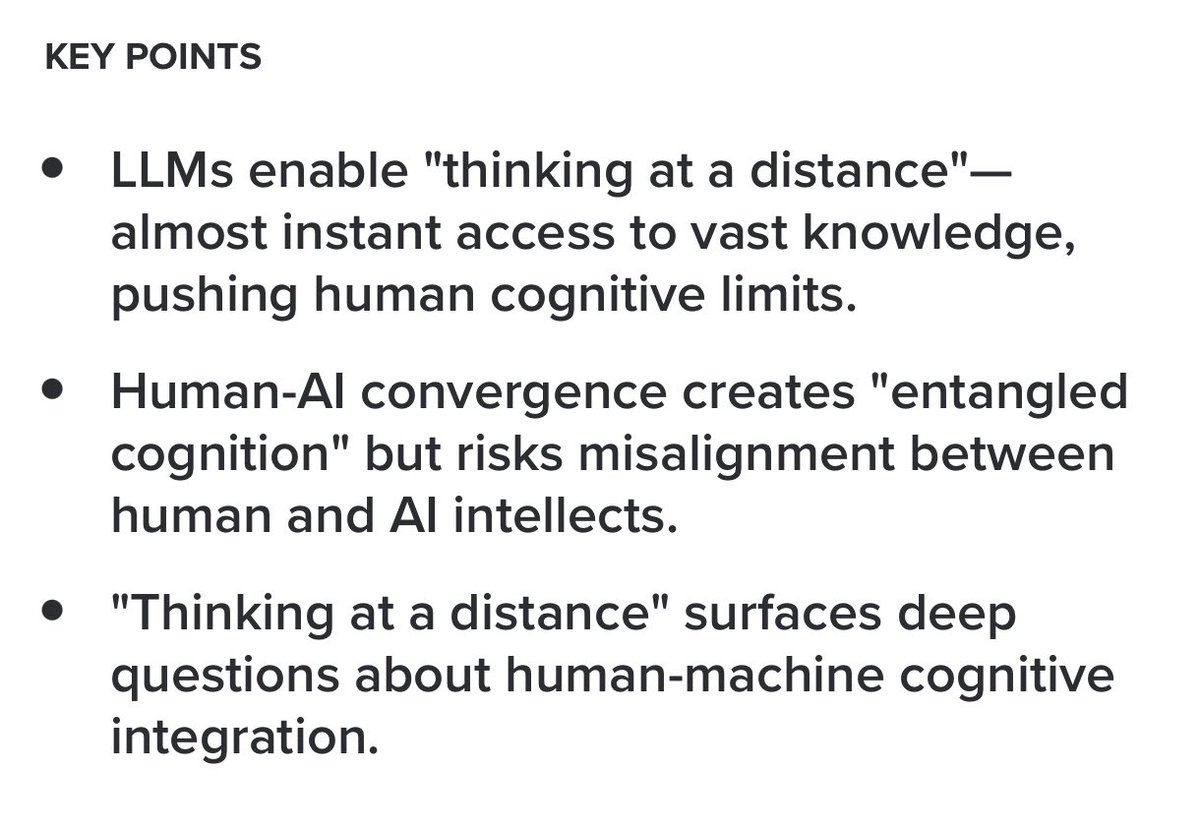 JohnRDallasJr's tweet photo. Is risky #EntangledCognition manageable? From @JohnNosta’s #thinkory, #CognitiveSymbiosis. Masterfully he illustrates symbiotic ways the tools of #GenerativeAI—and the willful #metacognition of #GenerativeThinkers—reach separately and together into “immense informational vaults.” https://t.co/sI3qonrt0y
