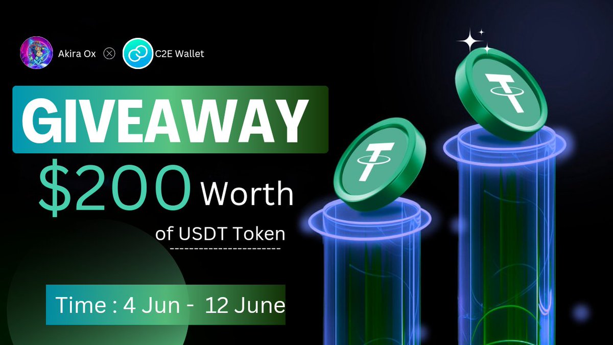 😍C2E Wallet x Akira Ox #Giveaway🥳

💰 Prize: $200 $USDT awaits you! 💸

To Enter👇
✅Follow @chainwith_c2e &amp; @Akira_Ox004
✅Like❤️,RT &amp; Tag 3 Friend
✅FINISH #Taskon : rewards.taskon.xyz/campaign/detai…

⏰12th Jun.
#Giveaway #Airdrop #BTC    #BRC20 #BSC #Earn
