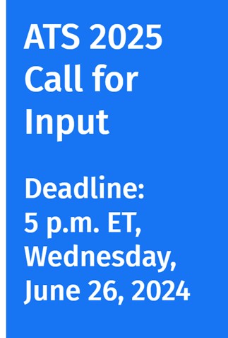 ATS Early Career (@atsearlycareer) on Twitter photo The ATS is seeking input for sessions in all areas of respiratory, critical care and sleep medicine with a clinical, basic science and/or translational focus for the #ATS2025 Conference.
Learn more: ow.ly/K0RA50S2FrM
#MedEd #SanFran #California The ATS is seeking input for sessions in all areas of respiratory, critical care and sleep medicine with a clinical, basic science and/or translational focus for the #ATS2025 Conference.
Learn more: ow.ly/K0RA50S2FrM
#MedEd #SanFran #California