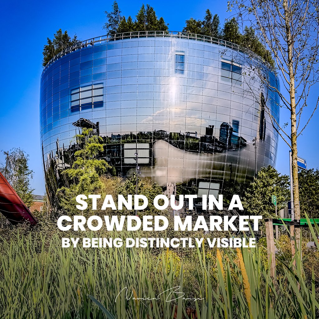Om op te vallen in een overvolle markt, moet je niet alleen zichtbaar zijn, maar ook uniek, net zoals het Depot Boijmans Van Beuningen opvalt tussen alle andere gebouwen in #Rotterdam #Marketing #DemandGen