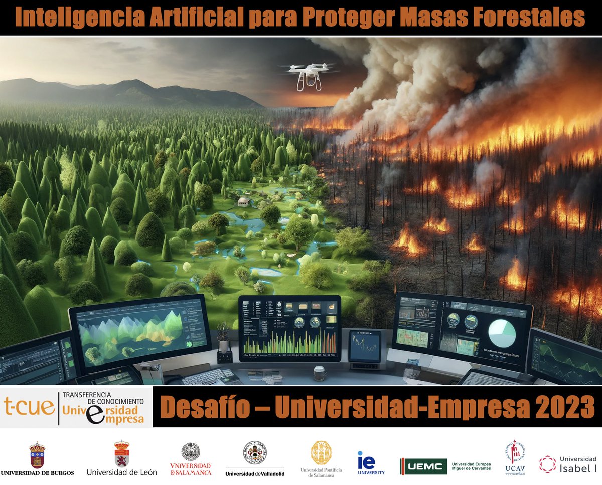 manso_alfonso's tweet photo. ¡Hemos ganado el Concurso “Desafío Universidad – Empresa” 2023!
Nuestro proyecto de #IA para predecir riesgos extremos de IF ha sido galardonado en la categoría de “Soluciones Sociales, Medioambientales y Educativas”. 
¡Gracias por el apoyo! #Innovación #Sostenibilidad https://t.co/OunhCkD7Sr