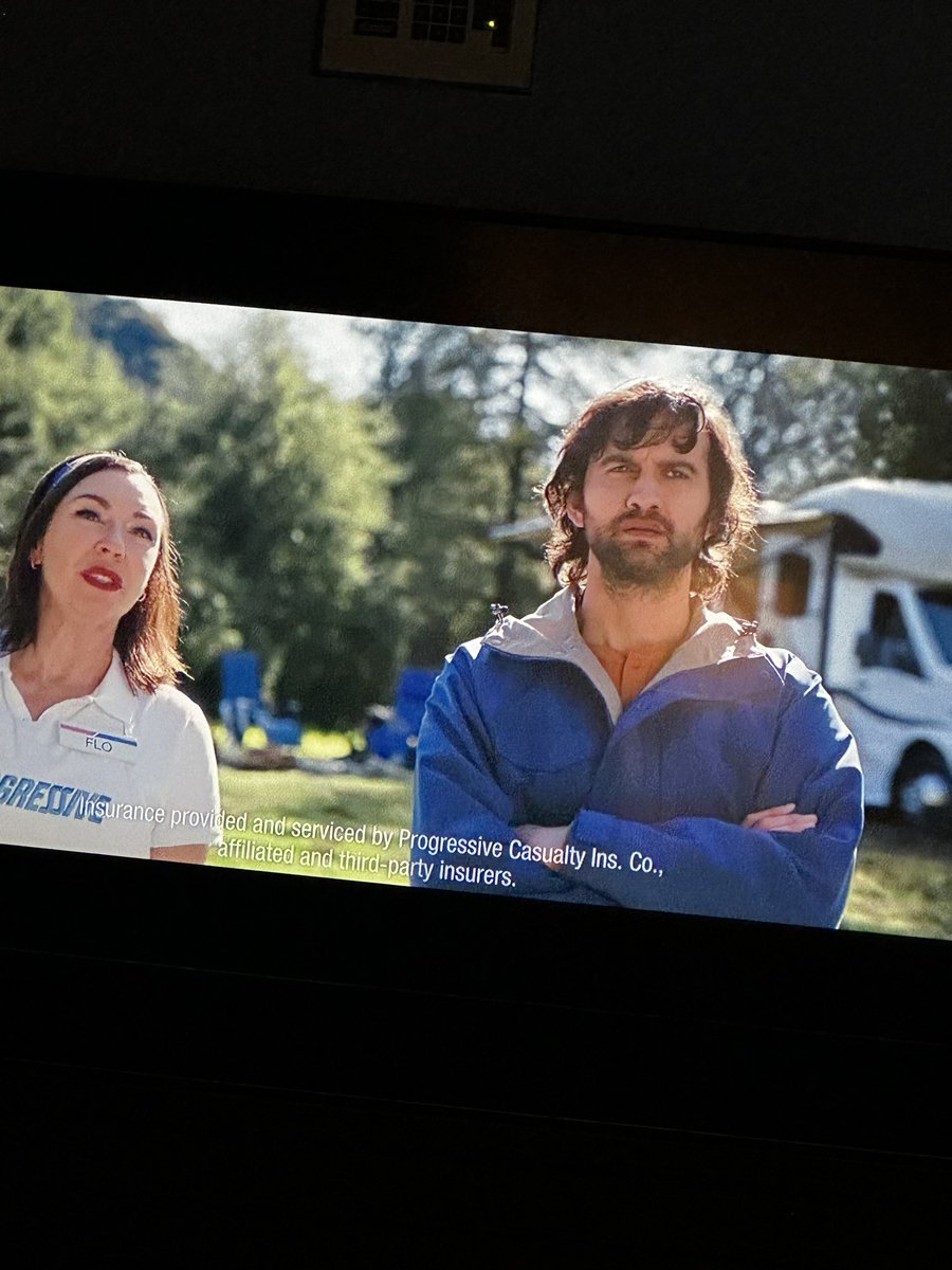 When your watching #90210 and a commercial comes on and you see navid but he’s super old now and hanging out with Flo from progressive 🤣