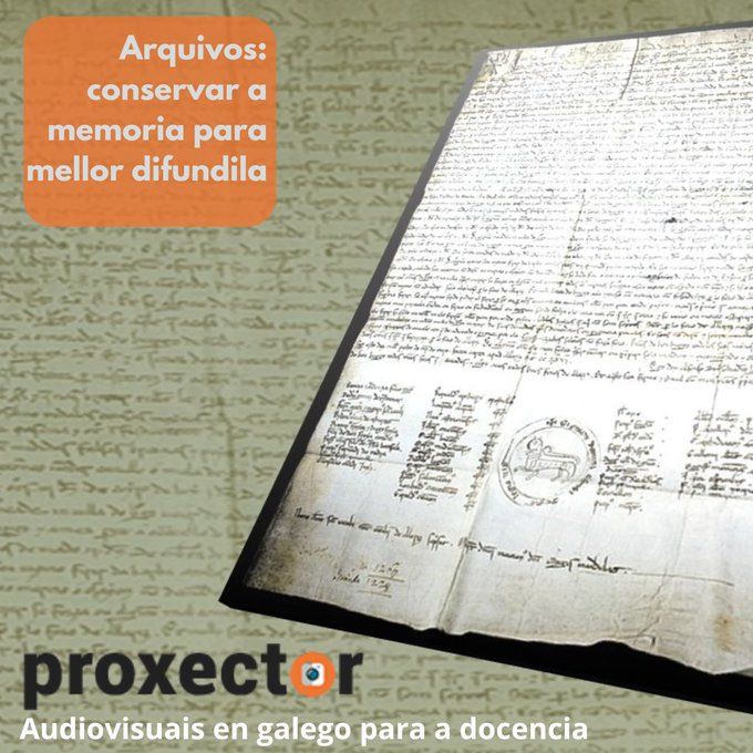 consellocultura's tweet photo. O 9 de xuño é o #DíaInternacionaldosArquivos. Para conmemoralo, o novo especial de #Proxector, iniciativa do #CDSG e a @UniversidadeUSC, recompila unha ducia de vídeos sobre o importante labor desempeñado por estas institucións. Descúbreos! 👇

https://t.co/cAflBO8iJc https://t.co/WEEpC9dolQ