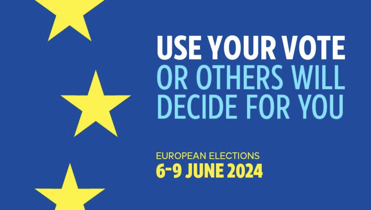 Am 9. Juni ist Europawahl und Eure Stimme zählt! 

Entscheidet mit, sonst tun es andere für Euch. 🗳️