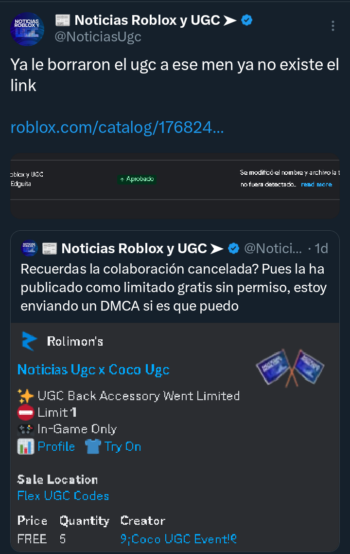 LloronB9293's tweet photo. El item de Aadecoco ya fue denunciado y borrado 

Este item había sido subido sin consultar a noticias https://t.co/cYTU7nrDMc