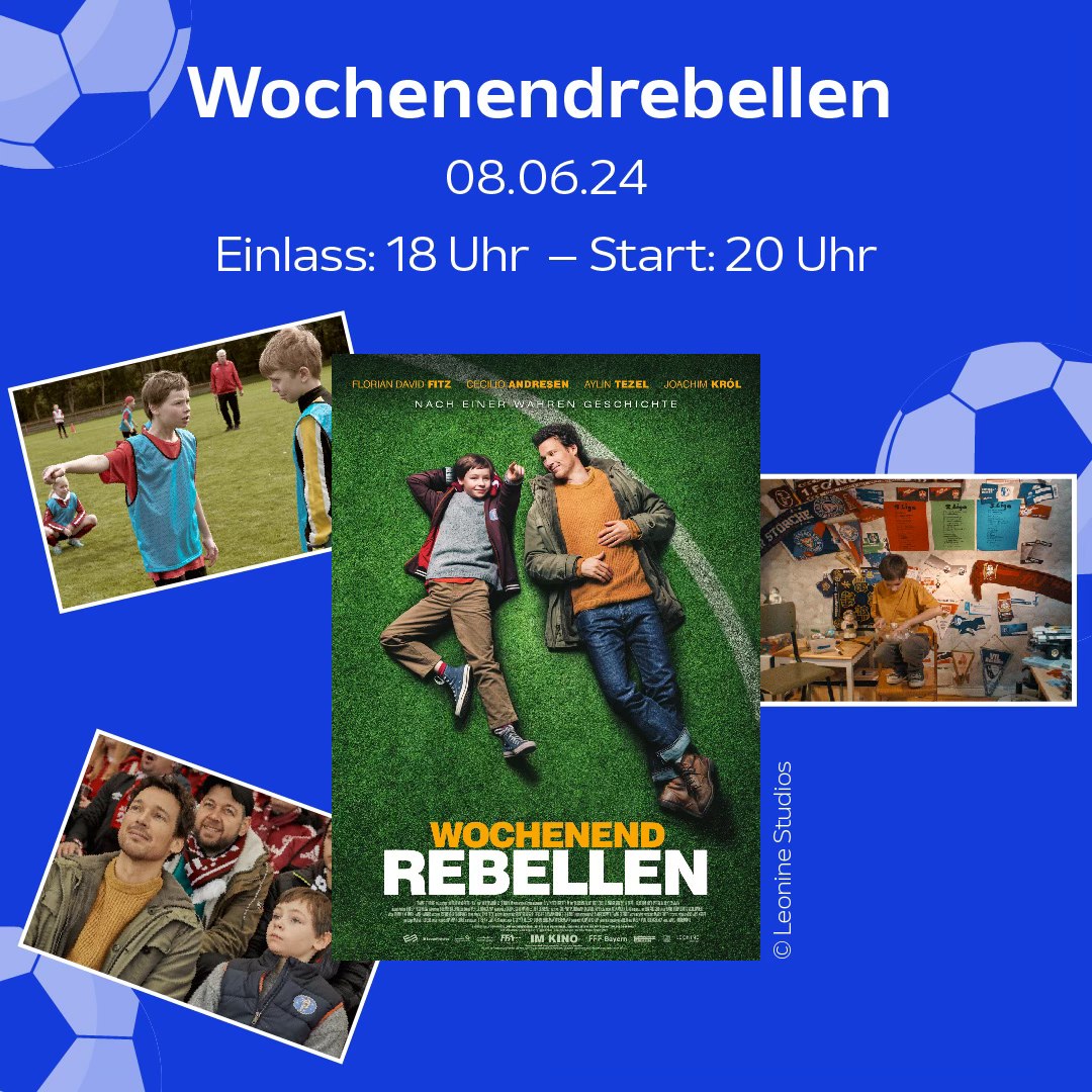 Am Freitag, 7., und Samstag, 8. Juni, verwandelt sich die Paulskirche in das Stadion der Träume! 🏟️ 🌟 Wir laden euch ein, drei ausgewählte Filme in einer einzigartigen Atmosphäre zu erleben. Und das Beste: Der Eintritt ist frei! 📽️ 🍿 ⚽ 

Zum Programm 👉 t1p.de/lpu0u