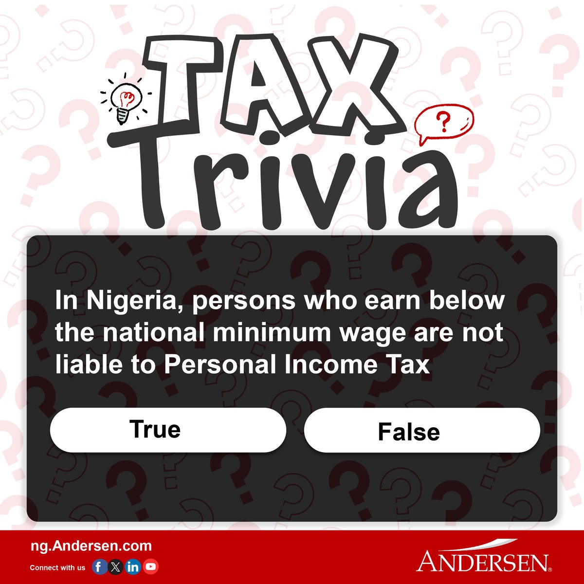 AndersenNigeria's tweet photo. #TaxTrivia #TaxTuesday #DidYouKnow #NigeriaTax #AndersenTax https://t.co/gvwbaSl9dY