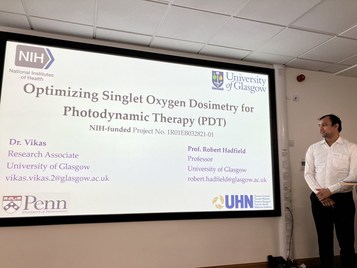 QuantumSensorsGlasgow (@quantumsensors) on Twitter photo Vikas <a href="/Vikas55902130/">Vikas</a> <a href="/UofGEngineering/">UofG Engineering</a> <a href="/UofG_ENE/">UofG Electronics & Nanoscale Engineering</a> presenting our recent progress on #photoncounting #singletoxygen dosimetry for #PDT for our <a href="/NIH/">NIH</a> project with #UPenn 🇺🇸 #Dundee 🏴 Vikas <a href="/Vikas55902130/">Vikas</a> <a href="/UofGEngineering/">UofG Engineering</a> <a href="/UofG_ENE/">UofG Electronics & Nanoscale Engineering</a> presenting our recent progress on #photoncounting #singletoxygen dosimetry for #PDT for our <a href="/NIH/">NIH</a> project with #UPenn 🇺🇸 #Dundee 🏴