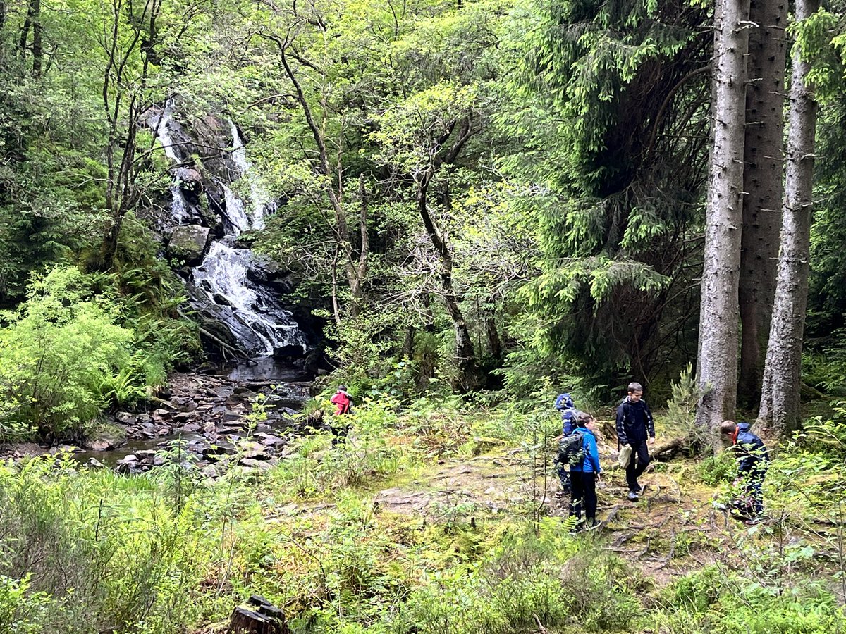Aberlady p7 kids are having a great time at school camp!! Finally found some signal high up on a hike near this gorgeous waterfall!