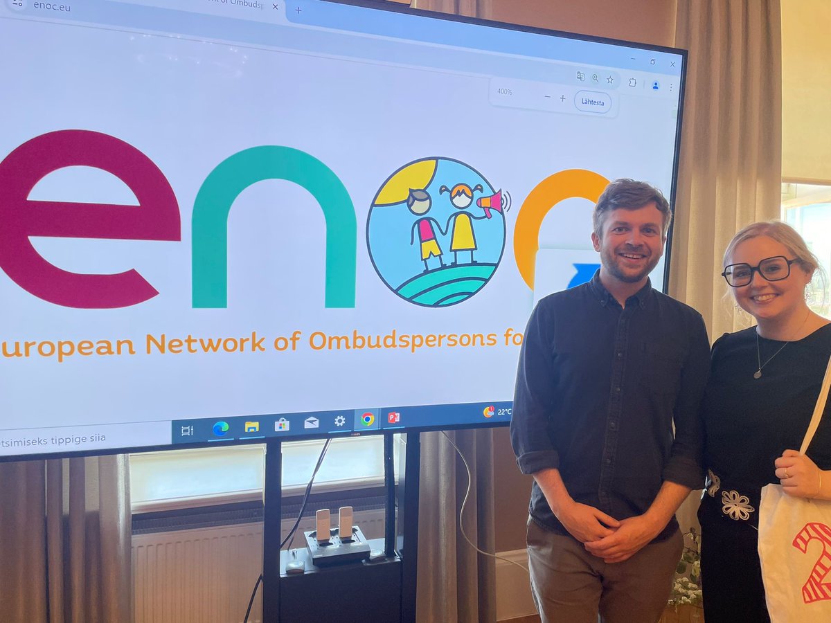 The OCO's Thomas Olver and Marianne Joyce are in Tallinn, Estonia this week for @ENOChildren Spring Seminar discussing  the rights of children in alternative care and children affected by parental imprisonment #childrensrights #enoc