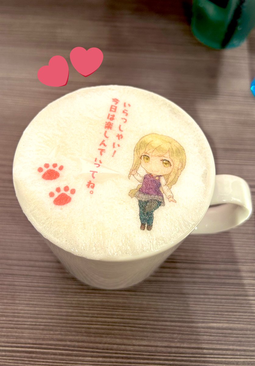 HNTIC1's tweet photo. ラテで伊緒ちんきて最高でした！！！！！！！！ケーキもパンも美味しかった！！！！カレーパンと焼きそば熱々でたまらん！　#スクストカフェ https://t.co/LUz4q4yJcF