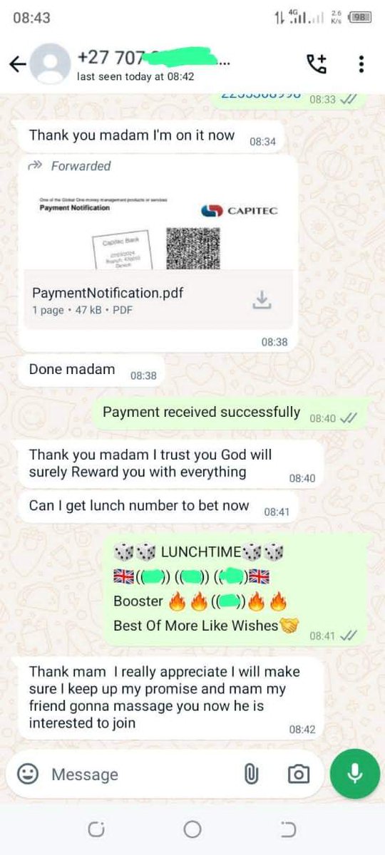 HarrisonMi20385's tweet photo. DON'T MISS TODAY LUNCH 
WHO OWNS SUCCESS?

Success belongs to those who wake up every morning and pursue their dreams regardless of the hardships. 

Success is for those who have made up their mind not to give up, not to give in and not to throw in the towel
WhatsApp +27624289464 https://t.co/SWAri8c5AY