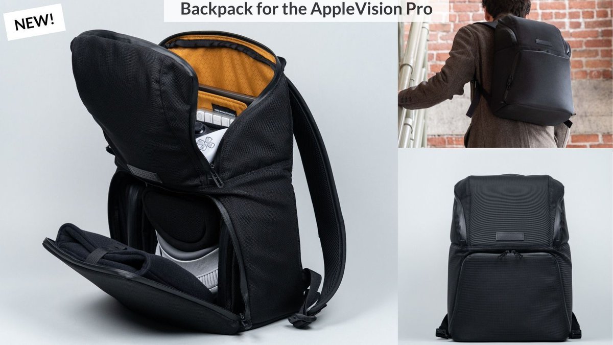 SFBags's tweet photo. You ask. 🙏 @SFbags delivers. 📦
Introducing the BACKPACK FOR APPLE VISION PRO! Comfortably carry &amp; protect your #VisionPro + accessories plus your devices that maximize productivity — #MacBookPro, #MagicKeyboard, #Trackpad, &amp; more: https://t.co/HSKmZQCkQ7 
#Apple #MadeinUSA https://t.co/LyXm7hQU3M