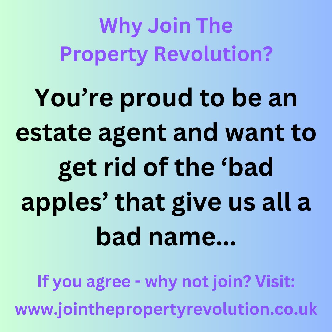 jointhepropertyrevolution.co.uk

Let’s get rid of the bad apples together!

#estateagent #estateagents #estateagentsofinstagram #conveyancing #conveyancer #conveyancers #lettings #lettingagent #lettingagents #lettingagentsuk #surveyor #property #propertyjournalist #propertymanagement
