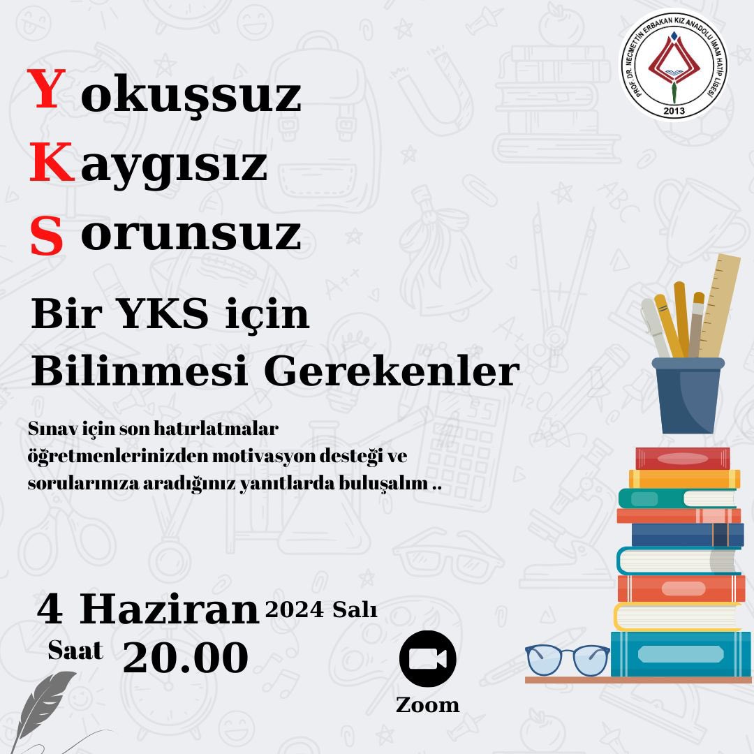 Hedef2024 kapsamında bu akşam saat 20:00‘de 12.Sınıf öğrencilerimizin velilerine yönelik toplantı yapılacaktır.Sınava yönelik son bilgilendirmelerin yapılacağı bu toplantıya velilerimizin katılımını bekleriz
<a href="/ist_mem_din/">İstanbul MEM Din Öğretimi</a>
<a href="/HasipTurhan/">Hasip Turhan</a>
<a href="/istanbulilmem/">İstanbul İl Millî Eğitim Müdürlüğü</a>
<a href="/meb_dinogretimi/">MEB Din Öğretimi Genel Müdürlüğü</a>
<a href="/ARNAVUTKOYMEM/">Arnavutköy İlçe Millî Eğitim Müdürlüğü</a>