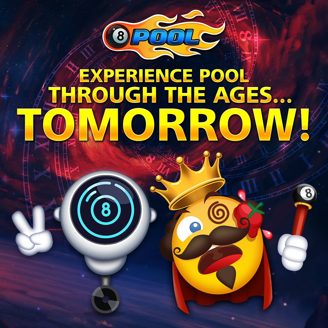 8ballpool's tweet image. #PoolChronicles Season starts…
TOMORROW, Wed June 5! ⏳ ✨

❤️ 💬 if you’re ready to experience pool through the ages

#8BallPool