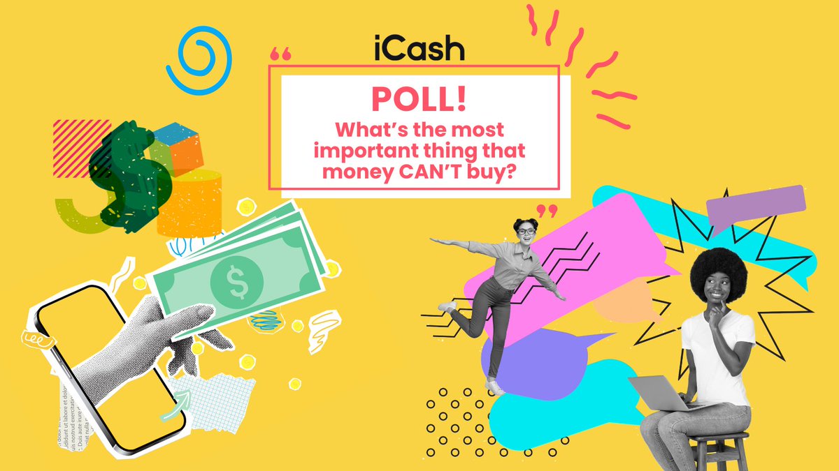 iCASH_ca's tweet photo. ✅ Tuesday POLL time!
What is the most important thing that money CAN'T buy?
Let us know in the comments below 👇!
#polltime #funtimes #poll #moneycantbuy #moneymatters #iCash #havefun #pollfun #pollquestion https://t.co/7X4AZ11Wd3