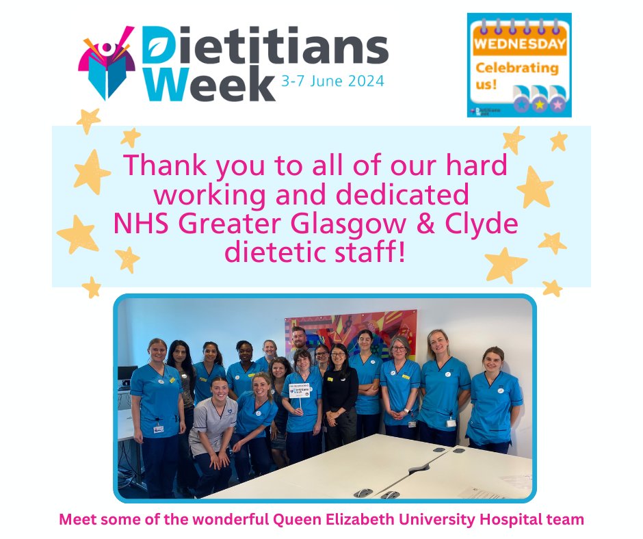 NHSGGC Dietitians (@nhsggcdiet) on Twitter photo Dietitians Week 2024
Wednesday – Celebrating us
Today we are celebrating the wonderful dietitians at QEUH
<a href="/NHSGGC/">NHS Greater Glasgow and Clyde</a>
<a href="/BDA_Dietitians/">British Dietetic Association</a>
<a href="/BDAWOSBranch/">BDA West of Scotland</a> Dietitians Week 2024
Wednesday – Celebrating us
Today we are celebrating the wonderful dietitians at QEUH
<a href="/NHSGGC/">NHS Greater Glasgow and Clyde</a>
<a href="/BDA_Dietitians/">British Dietetic Association</a>
<a href="/BDAWOSBranch/">BDA West of Scotland</a>