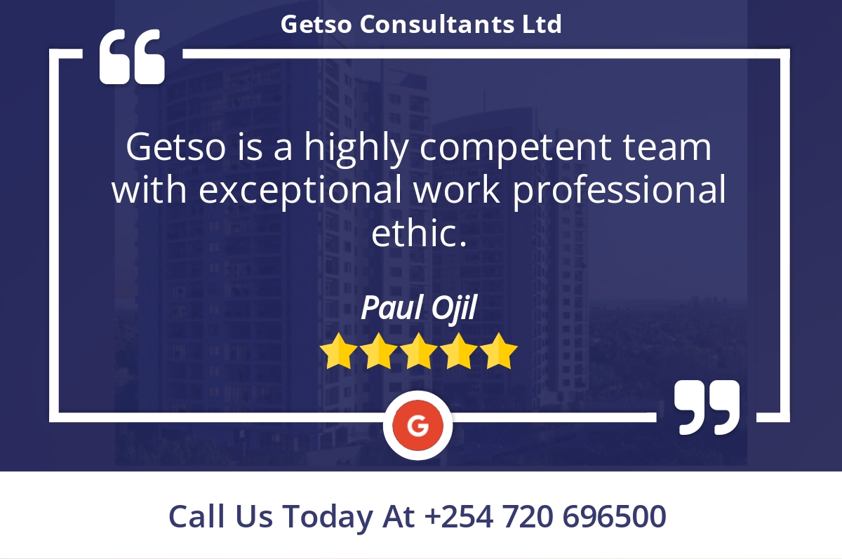 5 Star: Paul O. "Getso is a highly competent team with exceptional work professional ethic."