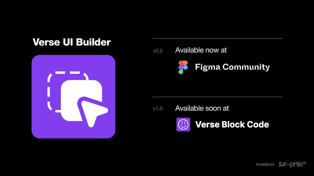 Official launch of the VERSE UI BUILDER ✨
A plugin that makes it a lot easier to position UI elements in Verse.

. VISUAL like designers want 👨‍🎨
. PRECISE like developers need 👩‍💻
. FREE like it should be 🥰

Available at Figma Community as a plugin (version 0.5):