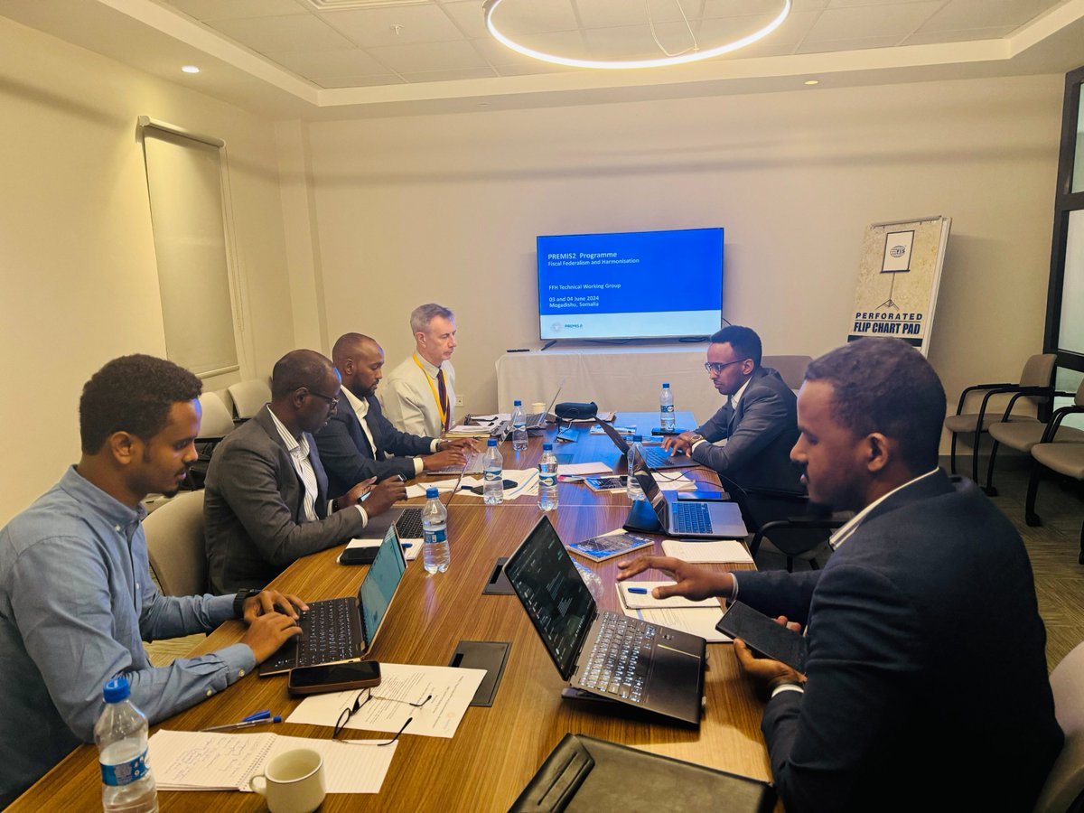 PREMIS_2's tweet image. FFH TWG (FMS DGs/Nominees) held a Quarterly meeting in #Mogadishu, discussing updates on progress &amp;amp; implementation of Y2 workplan,TPS validation &amp;amp; Legislative Roadmap, IGFF harmonization and project role in IGFF support. Vital strides for #FiscalReform &amp;amp; #Governance in #Somalia.