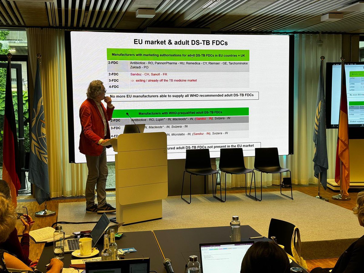 Today my fantastic colleague Christophe Perrin <a href="/MSF_access/">MSF Access</a> gave a great input at the #WHO Workshop about Access to #Tuberculosis medicines in Europe taking place in #Berlin about recent gaps in the #EU to treat TB and possible solutions for access to effective treatment.