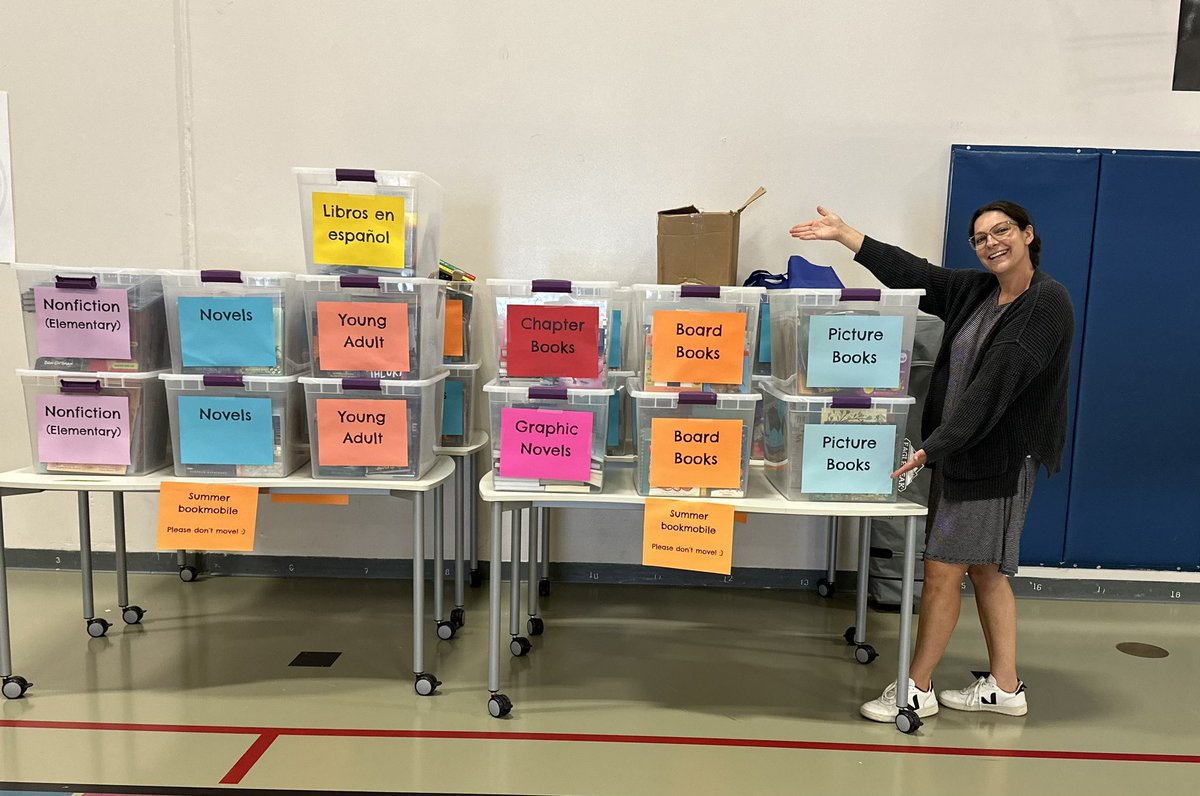 bbes_library's tweet photo. We’ve got books for all ages packed and ready to go for our first round of bookmobile stops on Thursday, June 6! See you at Liberty Hill Elementary or Operation Liberty Hill! 🚐 📚 https://t.co/HSkJhHVCwW