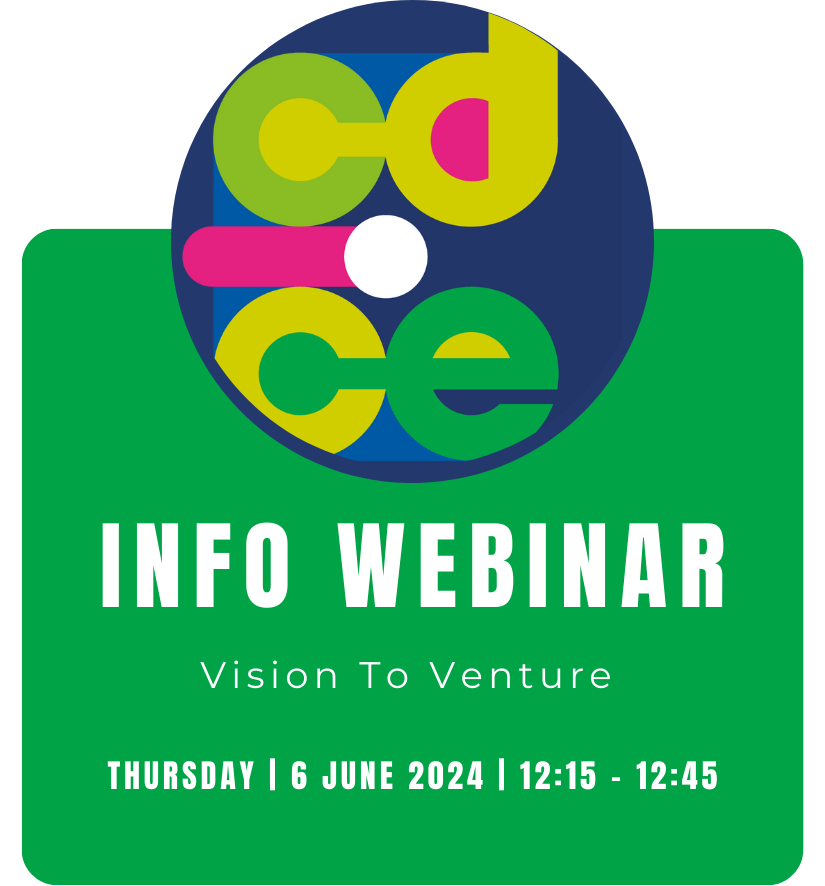 We will be answering all of your questions regarding applications for Vision To Venture - where researchers can win up to £5000 to start their own business.

Drop in between 12:15 and 12:45 pm on Thursday to ask about eligibilty, the programme and more!

cdice.ac.uk/events/v2v-inf…