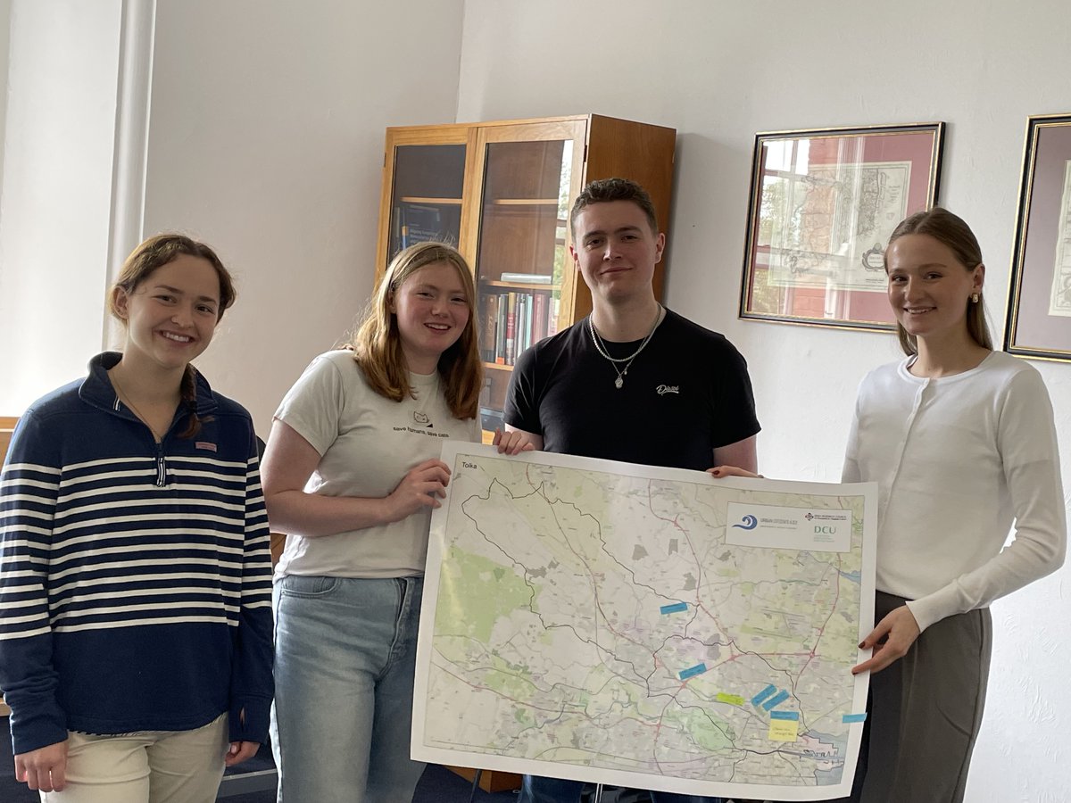 Today our summer intern team on <a href="/UrbanCitizen632/">Urban Citizen's 6.3.2</a> is complete. It is great to have this collaboration between <a href="/NotreDame/">University of Notre Dame</a> and <a href="/DCU/">Dublin City University</a>, with undergrads working together on a research project over the summer. Roisín, Jack &amp; Beibhínn are #BCES students, while Christine is <a href="/NotreDame/">University of Notre Dame</a>.