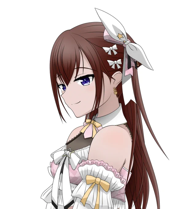 ジト目を描こうとしたらセクシーな流し目になりました大人っぽい髪形も相まって色っぽく #そらArt #soraArt 