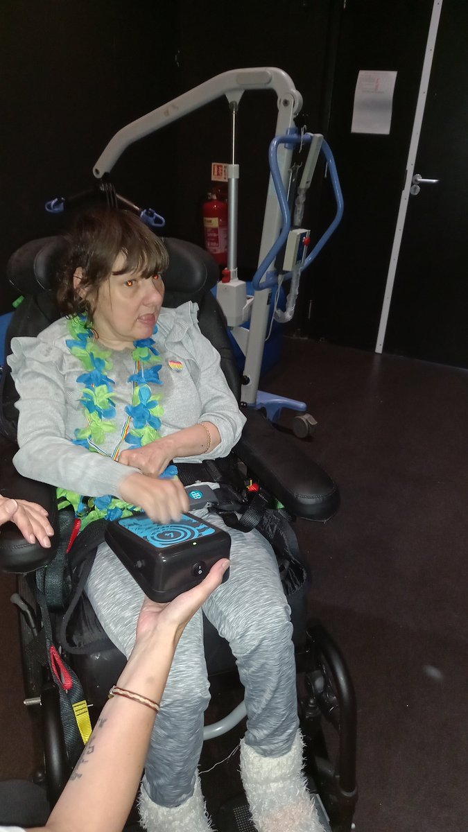 OptionsforLife2's tweet photo. Chloe, Cheryl, Dayle, and Eyaz had an incredible time during today's Soundbeam music session with Jan. A big thank you to our funders, including The #turnertrust, for the generous grant that made it possible to purchase the Soundbeam equipment for our participants. @SoundbeamUK https://t.co/WLWOa4097c