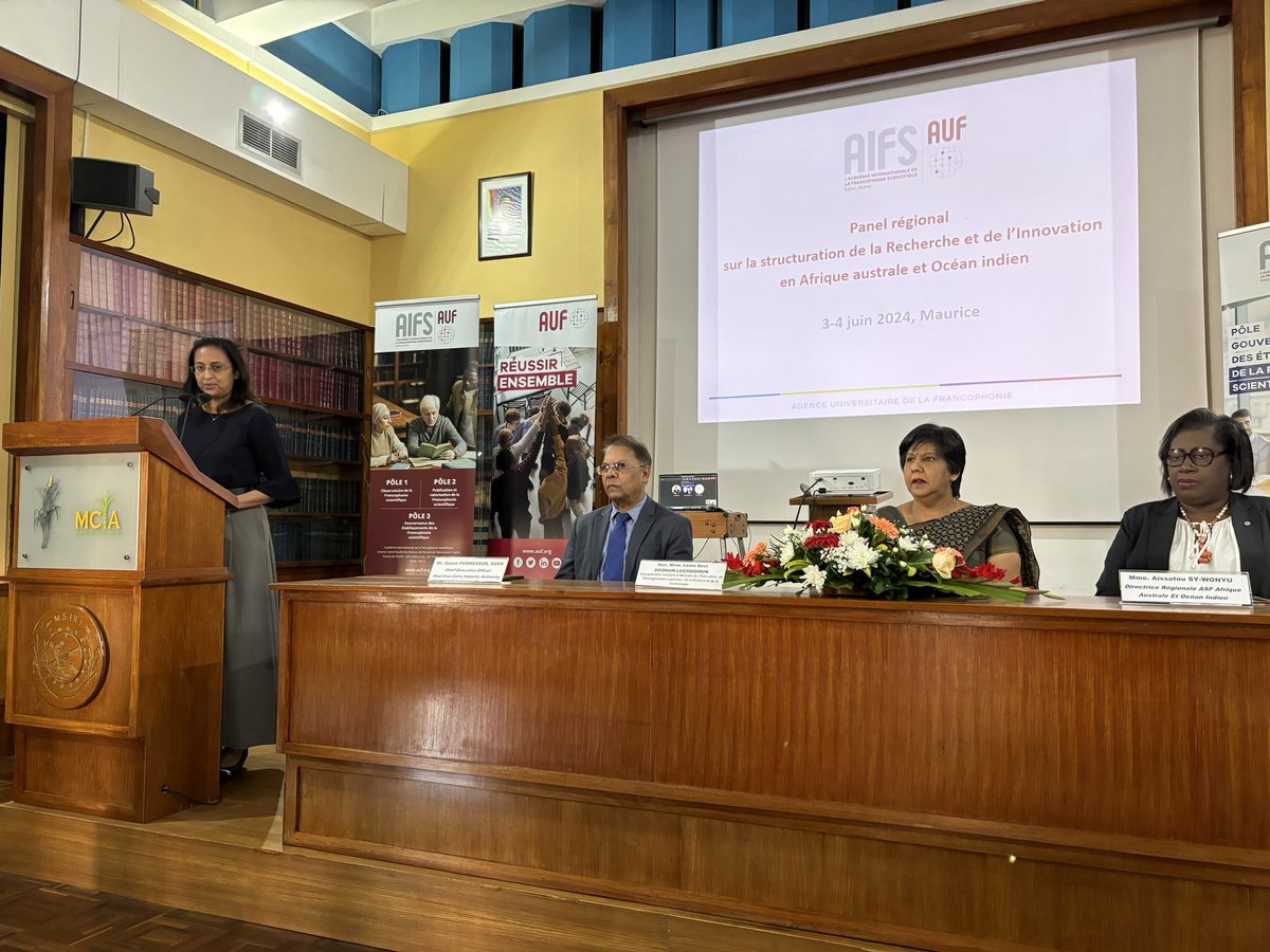 Panel sur la structuration de la recherche et de l’innovation en Afrique australe et océan indien : 2 jours passionnants sur les enjeux de formation (écoles doctorales régionales) financement valorisation diplomatie scientifique d’éthique. Merci <a href="/AUF_AfriqueAOI/">AUF - Afrique Australe et Océan Indien</a> <a href="/AIFS_AUF/">AIFS</a> et MSIRI