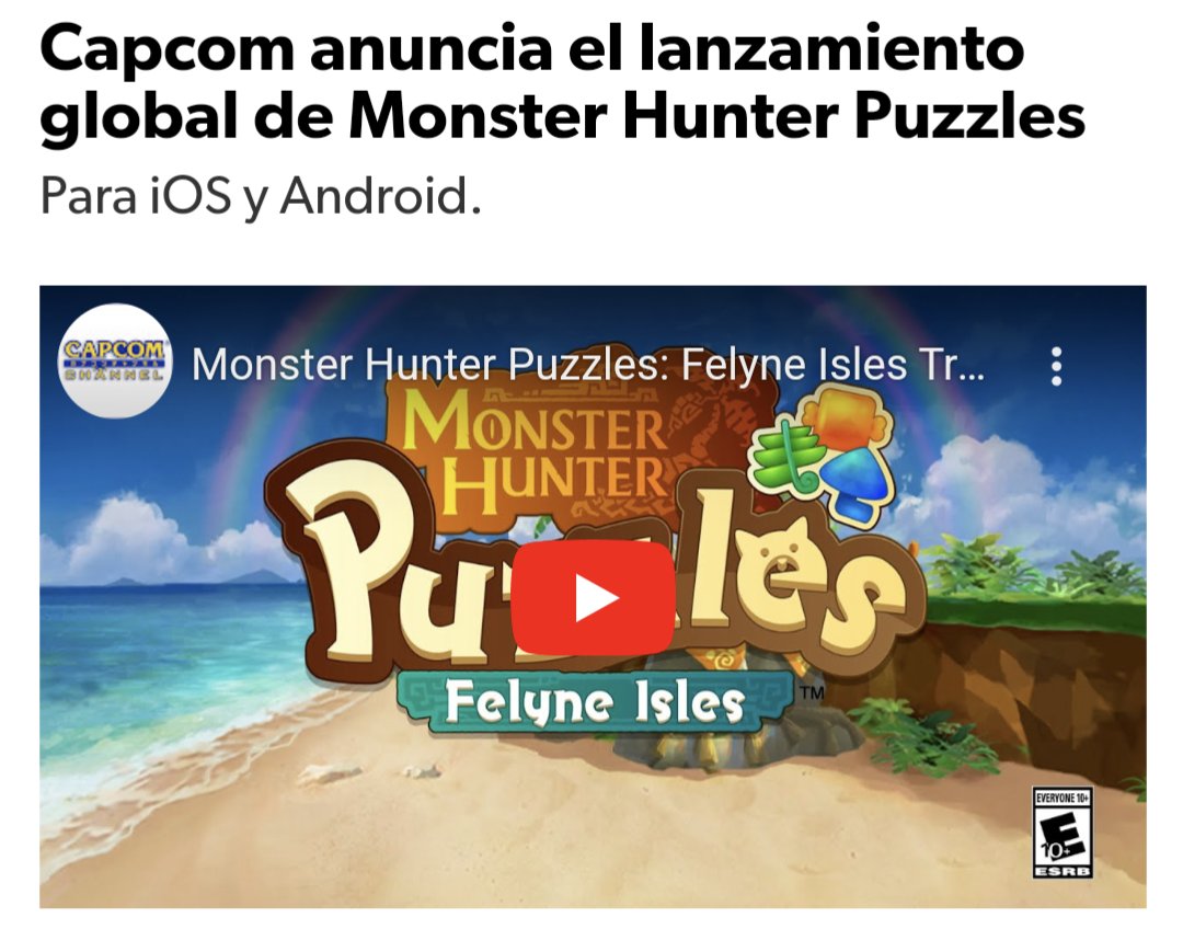 [X] Hacer un remake o un port de algún MH para incentivar a los nuevos fans y aumentar la popularidad de la franquicia.

[✓] Crear un "Candy Crush" de Monster Hunter, porque sí...

MUCHAS GRACIAS CAPCOM, JUSTO LO QUE NECESITABA!!!!....... 🙄