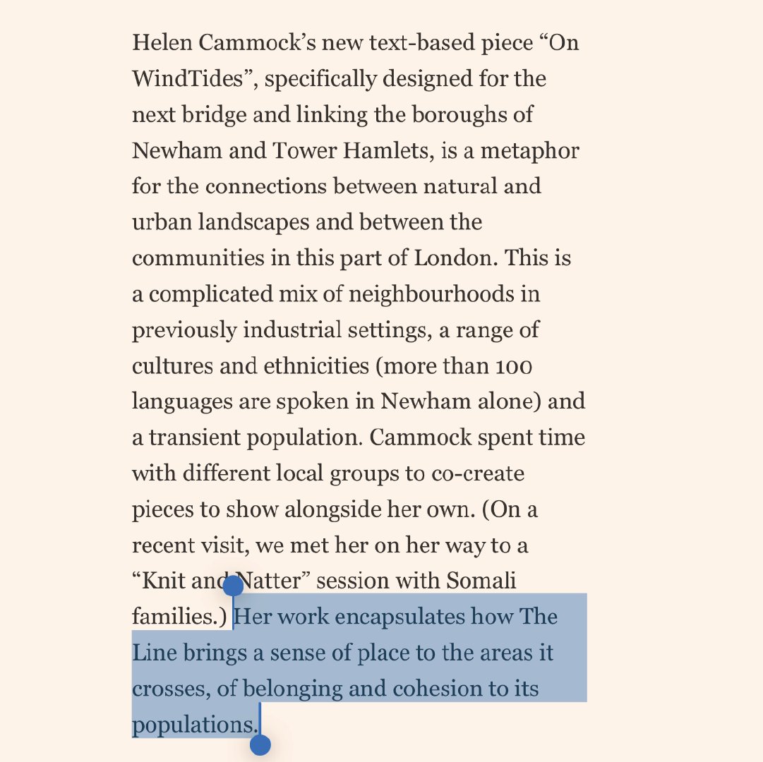 Thanks @FT for the feature! 'With a major new installation by Helen Cammock just unveiled, and the vegetation of the remarkable urban wilderness of the River Lea erupting into summer, now is the time to visit or revisit The Line.' ft.com/content/b80534…