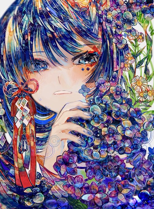 「flower tears」 illustration images(Latest)