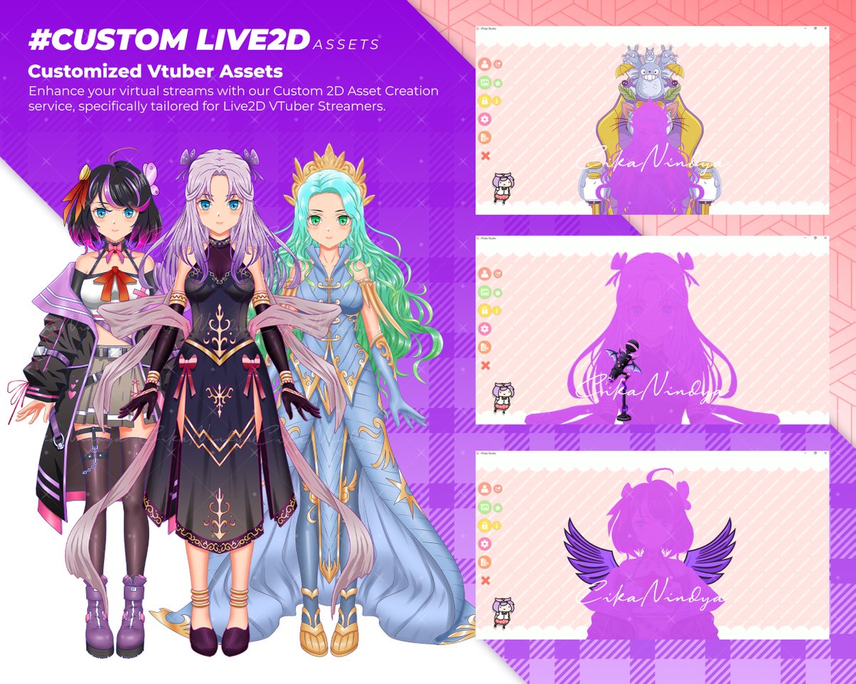CikaNindya's tweet photo. Hey Vtubers! 🎉 Ready to take your character to the next level? Check out our custom Vtuber assets tailored just for you! Let's make your Vtuber persona truly unique and unforgettable. 🌟✨ #Vtuber #CustomAssets #VtuberCommunity #VtuberArt #CreativeVtubers #DigitalArt #VtuberLife https://t.co/yTScGyzeuY
