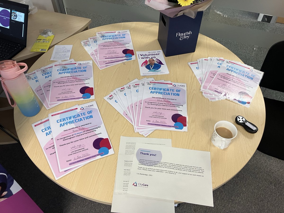 ncitycare's tweet photo. Today we are holding a celebration event for our volunteers to say a very personal thank you, and to recognise the fantastic work they all do for Nottingham CityCare.  

Read more about volunteering at CityCare here: https://t.co/BEpK8JmF1o

#NationalVolunteersWeek #NVW https://t.co/q1VIkB2V1Q