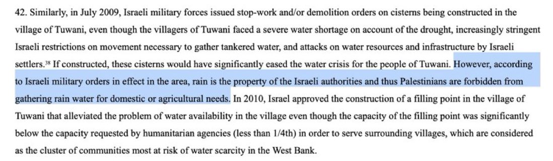 🇵🇸🇮🇱 Just a reminder that Palestinians can't collect rainwater due to it being "the property of the Israeli authorities."

No, I am not joking.
