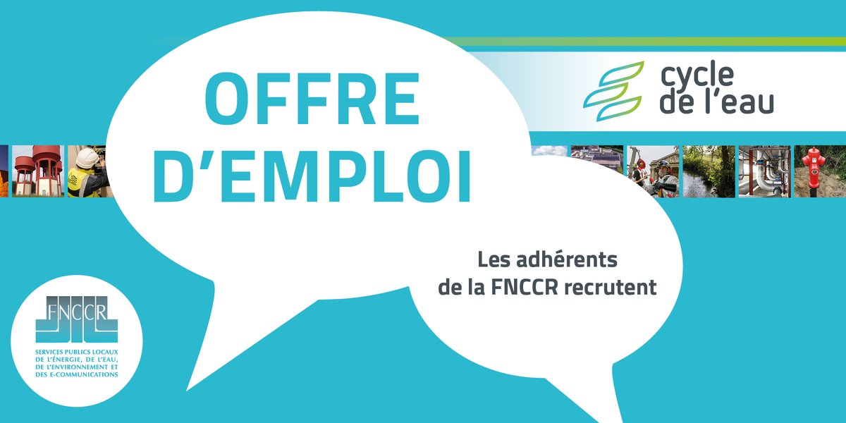 [#recrutement] 🤝 

Les adhérents cycle de l'#eau de la <a href="/fnccr/">FNCCR</a> recrutent ! 

➡️ 1 contrôleur SPANC, @NeversAgglo 
➡️ Plusieurs postes, Eau d'Azur
➡️ 1 chargé d'op., Charente Eaux
➡️ 1 agent tech., <a href="/GRANDCAHORS/">Le Grand Cahors</a> 
➡️ Plusieurs postes, <a href="/reseau31_smea/">Réseau31</a> 

👇 
urlz.fr/pRgR