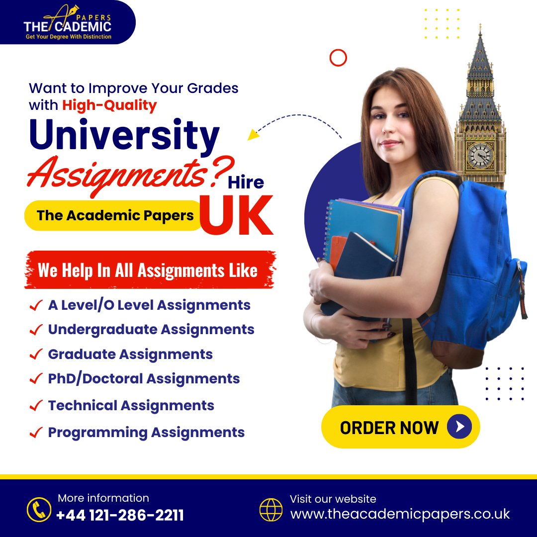 AcademicPapers3's tweet image. Want to Improve Your Grades with High-Quality #UniversityAssignments? Hire #TheAcademicPapersUK!
We Help In
👉 #ALevel/#OLevel Assignments
👉 #UndergraduateAssignments
👉 #GraduateAssignments
👉 #TechnicalAssignments
🔗 Visit: theacademicpapers.co.uk/assignment-wri…