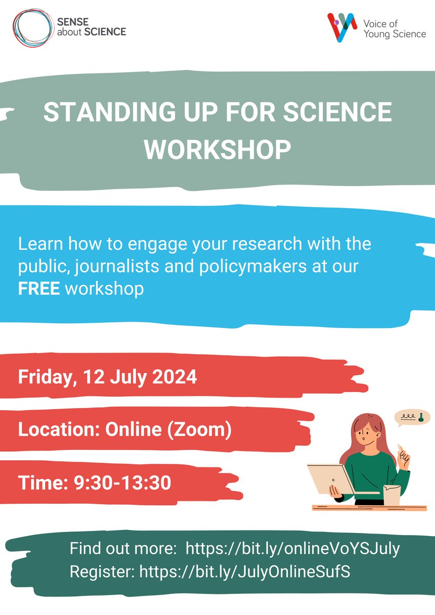 Voice of Young Science (@voiceofyoungsci) on Twitter photo Want to Stand up for Science? Applications are now open for your free place at <a href="/voiceofyoungsci/">Voice of Young Science</a>’s online workshop for ECRs on 12 July bit.ly/JulyOnlineSufS Want to Stand up for Science? Applications are now open for your free place at <a href="/voiceofyoungsci/">Voice of Young Science</a>’s online workshop for ECRs on 12 July bit.ly/JulyOnlineSufS