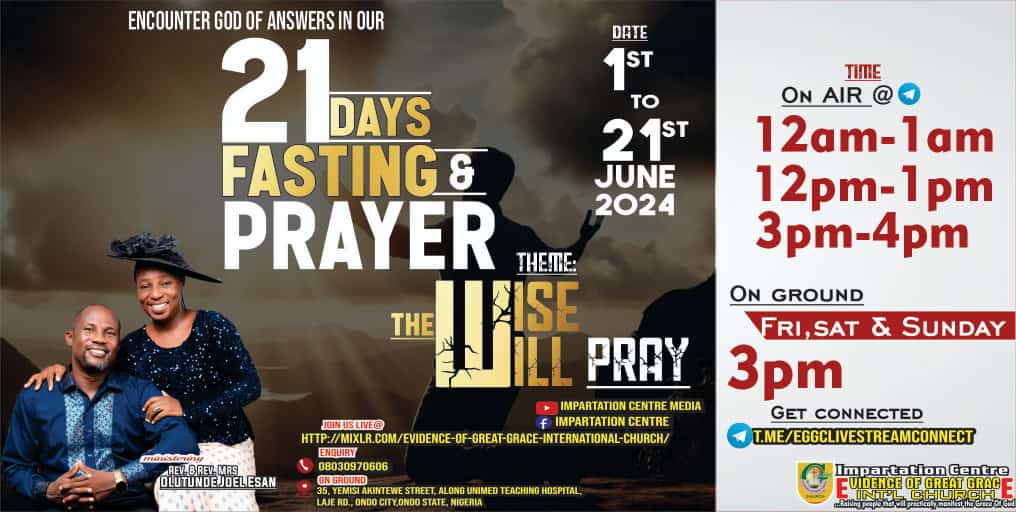 You can join us for the special prayer meeting via 
t.me/eggclivestream…
#thewisewillpray.