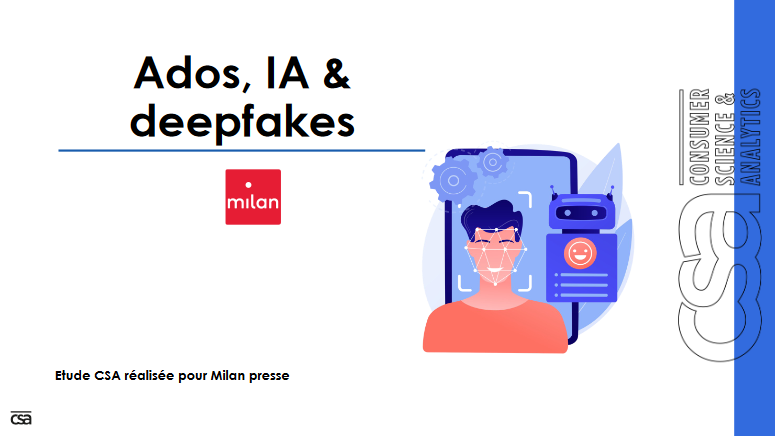 EMI_edu_num's tweet photo. Tendances #IntelligenceArtificielle | Que pensent les adolescents de l’#IA et des #deepfakes ? Étude @InstitutCSA pour @MilanPresse ⤵️ https://t.co/YcQmAohnm6 https://t.co/fhHtVySVfD