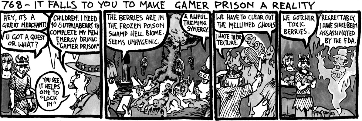 Irritabilitybot's tweet image. 768 - It Falls to You to Make Gamer Prison a Reality