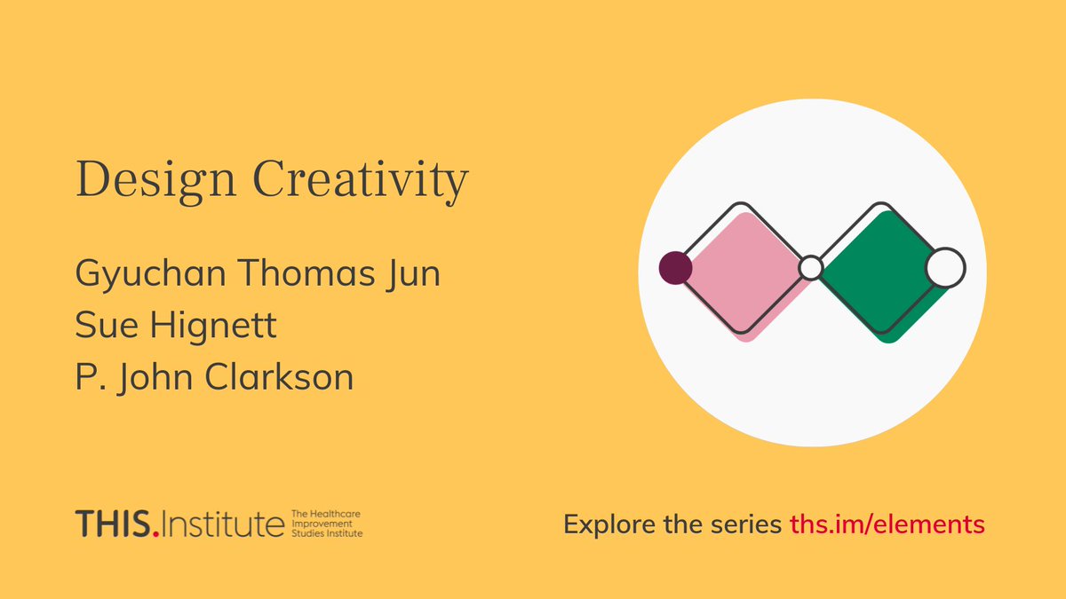 THIS Institute (@this_institute) on Twitter photo 📖New release from our <a href="/CambridgeUP/">Cambridge University Press</a> Elements series
<a href="/gcThomasJun/">Thomas Jun</a> and Sue Hignett from <a href="/lborouniversity/">Loughborough University</a> and <a href="/johnclarksoncam/">John Clarkson</a> from <a href="/Cambridge_Uni/">Cambridge University</a> examine the role of design creativity in healthcare improvement.
It's free to read and download:
ths.im/4b3c4bv 📖New release from our <a href="/CambridgeUP/">Cambridge University Press</a> Elements series
<a href="/gcThomasJun/">Thomas Jun</a> and Sue Hignett from <a href="/lborouniversity/">Loughborough University</a> and <a href="/johnclarksoncam/">John Clarkson</a> from <a href="/Cambridge_Uni/">Cambridge University</a> examine the role of design creativity in healthcare improvement.
It's free to read and download:
ths.im/4b3c4bv