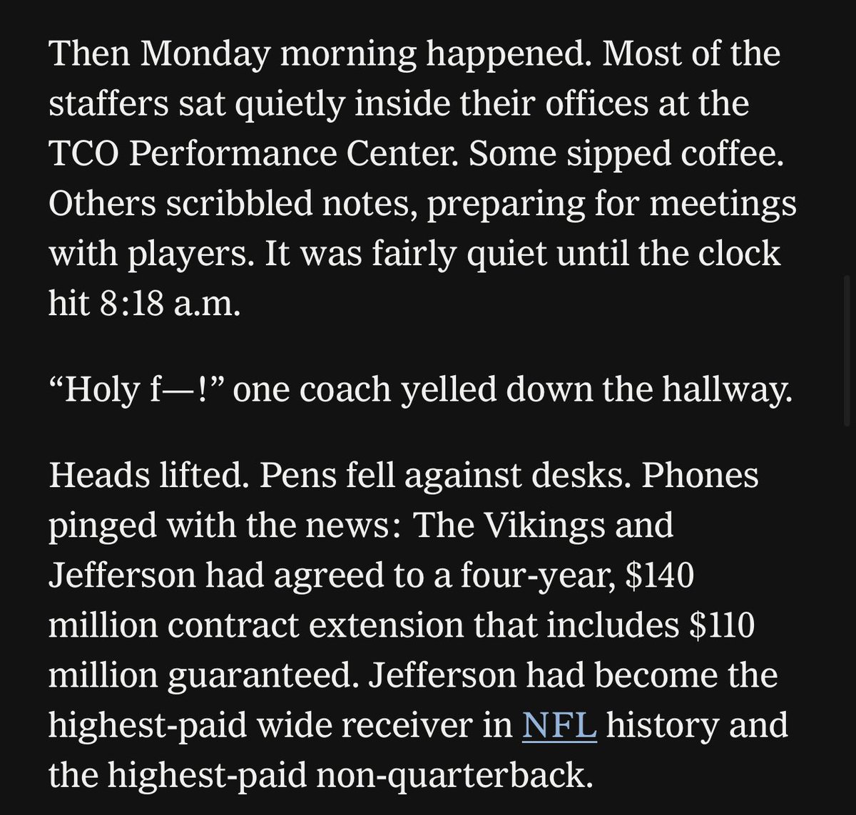 TheRealCrishad's tweet photo. Sounds like the Vikings have a new marketing slogan in the works. #skol https://t.co/t5OLWL6V1G